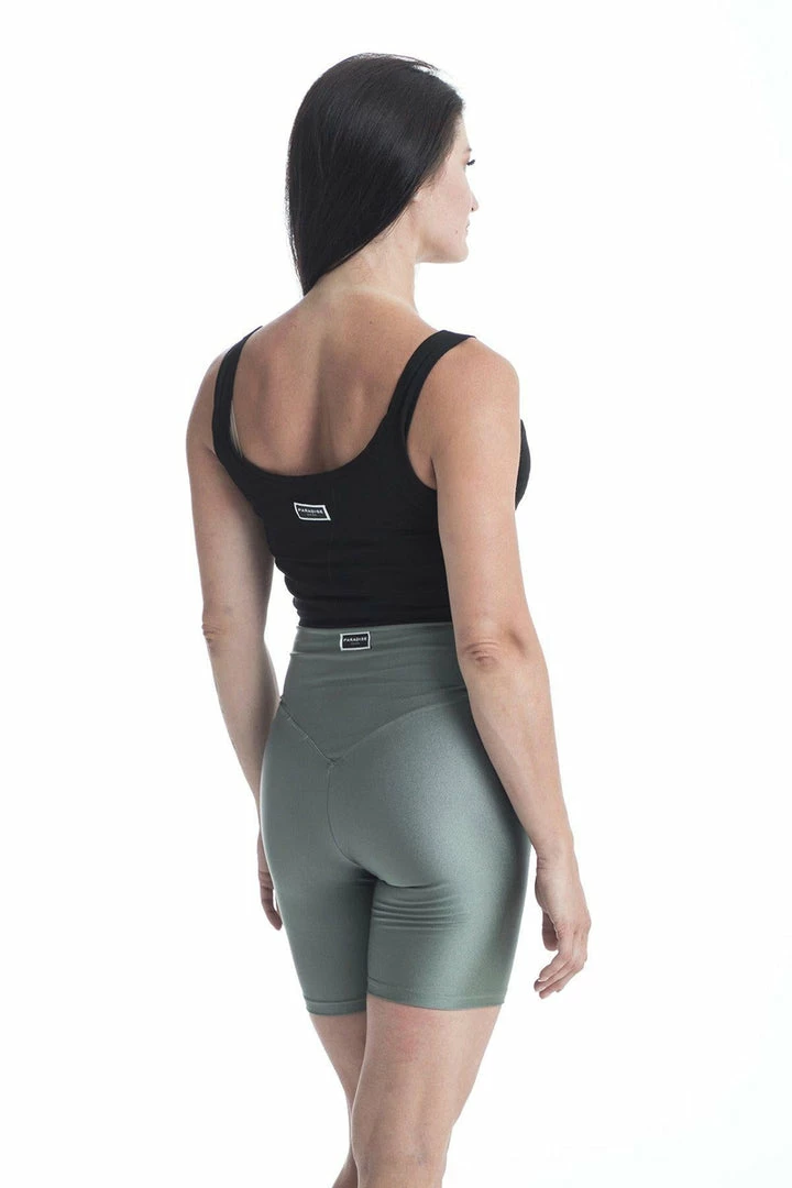 Paradise Chick Biker Shorts - Army Green