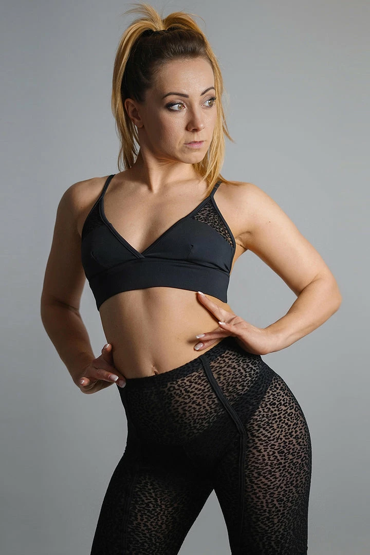 Back In Stock Paradise Chick Sirène Triangle Top - Black Leopard