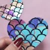 Naughty Thoughts Heart Pasties (5 Pairs) - Mermaid