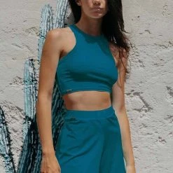 All Pole Wear Paradise Chick Miami Loose Shorts - Ribbed Petrol