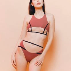MilaKrasna Pia Top - Dark Rose All Pole Wear