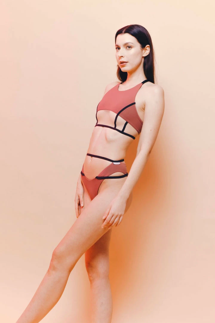 MilaKrasna Pia Top - Dark Rose All Pole Wear
