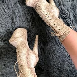 Hella Heels Milksnake Boots - 8inch