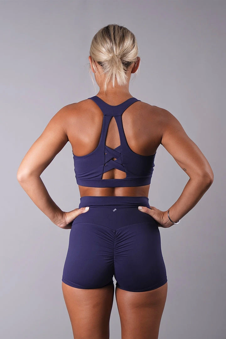 Off The Pole Classic Sports Bra - Navy Blue All Pole Wear