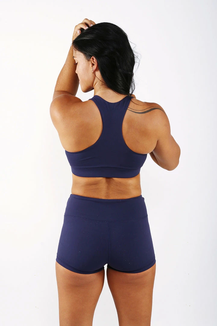 Off The Pole Keyhole Sports Bra - Navy Blue All Pole Wear
