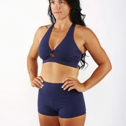 Off The Pole Keyhole Sports Bra - Navy Blue All Pole Wear