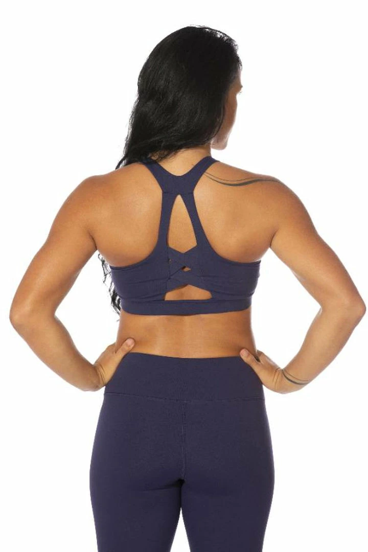 Off The Pole Classic Sports Bra - Navy Blue All Pole Wear