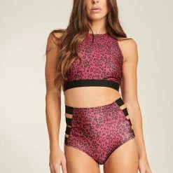 Paradise Chick Athlecious Crop Top - Cherry