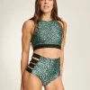 All Pole Wear Paradise Chick Athlecious High Waist Shorts - Emerald
