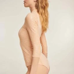 Paradise Chick Superhero Series Ultra Grip Bodysuit - Beige Leopard