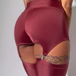 Sorte Provocative Leggings - Berry All Pole Wear