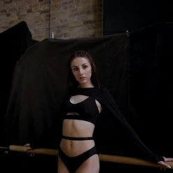 Bandurska Darcey Sleeves - Ribbed Black