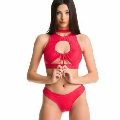 New In Bandurska Peru Top - Red