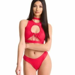 New In Bandurska Peru Top - Red