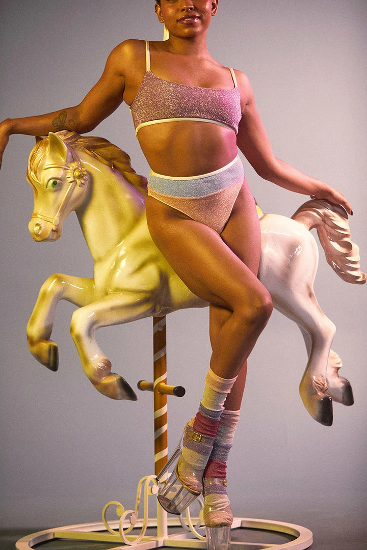 Rolling Vento Pony Reversible Bottoms - Pastel