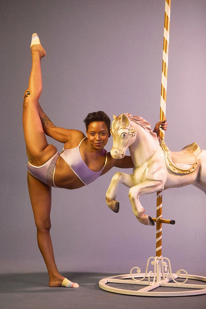 Rolling Contemporary Dance Socks - Pony Pastel Striped