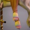 Rolling Contemporary Dance Socks - Pony Pastel Striped
