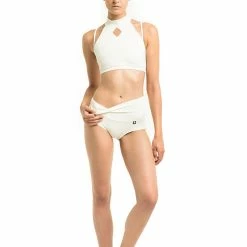 Poledancerka High-Low Brazil Shorts - Ivory