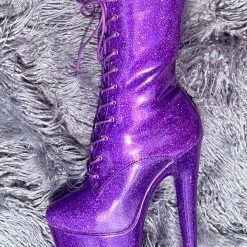 Shoes Hella Heels The Glitterati 8inch Boots - Purple Rain