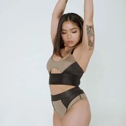 Creatures Of XIX Riding Solo High Waist Bottoms - Black/Mink All Pole Wear