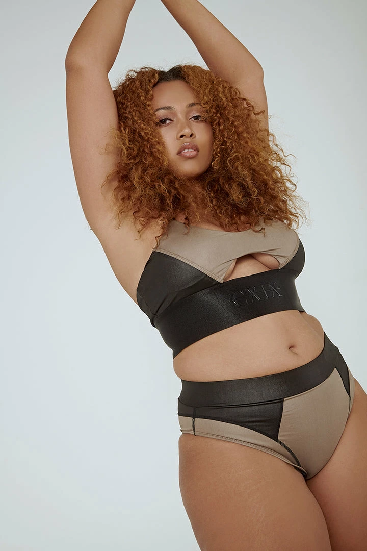 Creatures Of XIX Riding Solo High Waist Bottoms - Black/Mink All Pole Wear