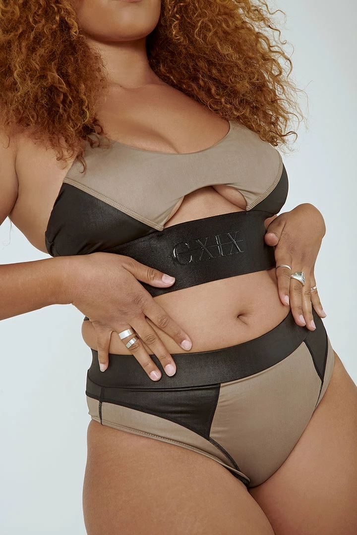 Creatures Of XIX Riding Solo High Waist Bottoms - Black/Mink All Pole Wear