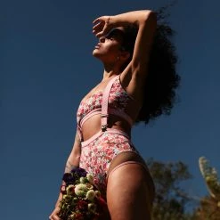 Back In Stock Rolling Suspenders - Rosé