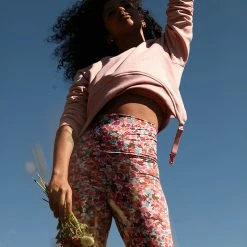 Rolling Garter Sweatshirt - Rosé