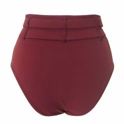 Hamade Activewear High Waisted Buckle Bottoms - Brick Red