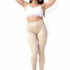 Paradise Chick Superhero Series Sticky V-String Leggings - Sand Leopard All Pole Wear