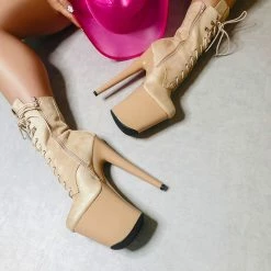 Shoes Hella Heels Hoedown 8inch Boots - Sand