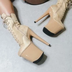 Shoes Hella Heels Hoedown 8inch Boots - Sand