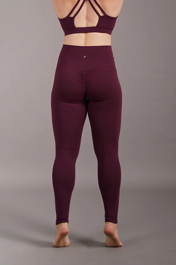 Off The Pole Scrunch Butt Leggings - Burgundy