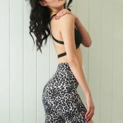 Lunalae Zeta Biker Shorts - Grey Leopard