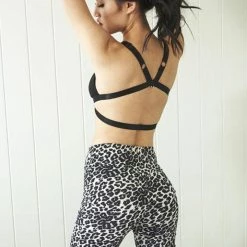 Lunalae Zeta Biker Shorts - Grey Leopard