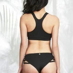 Lunalae Low Waist Cross Section Shorts - Black All Pole Wear