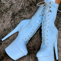 Shoes Hella Heels LipKit 7inch Boots - Sky High