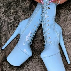 Shoes Hella Heels LipKit 8inch Boots - Sky High