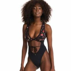 Bandurska Spring Bodysuit - Floral Black New In