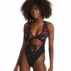 Bandurska Spring Bodysuit - Floral Black New In