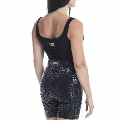Back In Stock Paradise Chick Superhero Ultra Grip Biker Shorts - Black Leopard