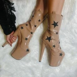 Hella Heels Save A Horse 8inch Boots - Tan Shoes