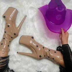 Hella Heels Save A Horse 8inch Boots - Tan Shoes