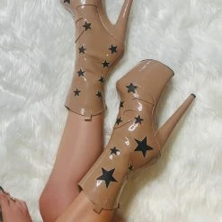 Hella Heels Save A Horse 8inch Boots - Tan Shoes