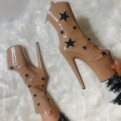 Hella Heels Save A Horse 8inch Boots - Tan Shoes