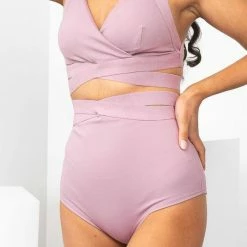 Lunalae Tara High Waisted Bottoms - Recycled Mauve All Pole Wear