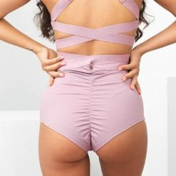 Lunalae Tara High Waisted Bottoms - Recycled Mauve All Pole Wear
