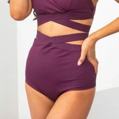 Lunalae Tara High Waisted Bottoms - Recycled Mulberry