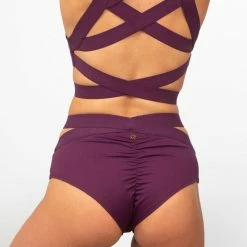 Lunalae Tara Low Waisted Bottoms - Recycled Mulberry Shorts