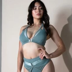 All Pole Wear Tatiana Activewear Sofia Triangle Top - Sage Green